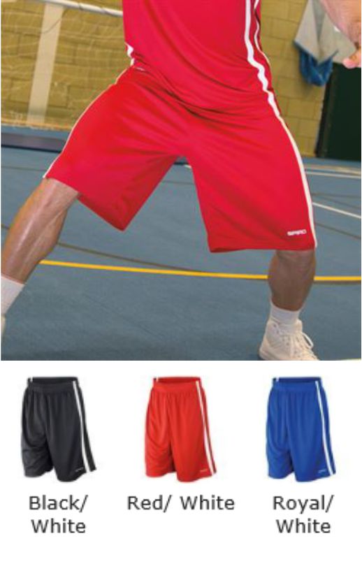 Spiro SR279M Men's Baseball Quick Dry Shorts  Spiro SR279M Men's Baseball Quick Dry Shorts